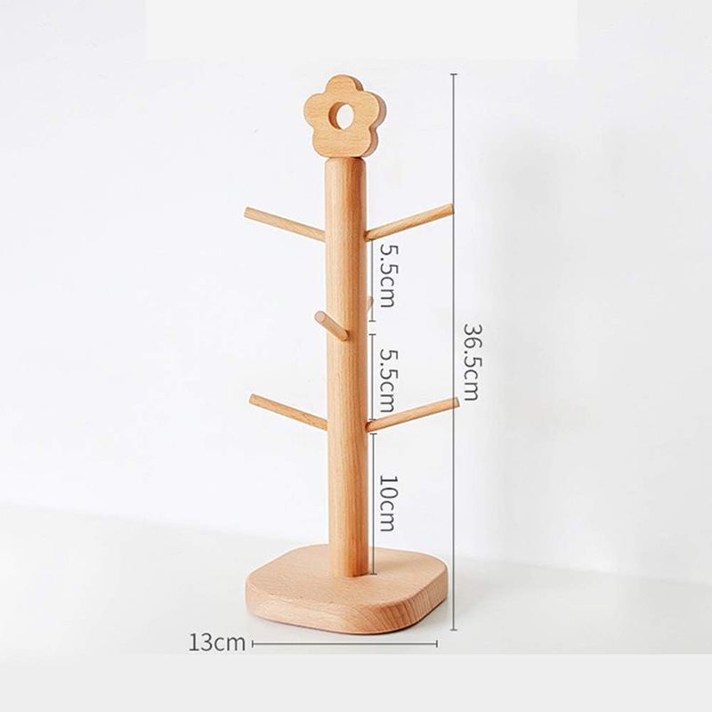Taza de madera portavasos hogar cocina taza de agua estante de almacenamiento al revés árbol estante creativo reloj pulsera de almacenamiento rack