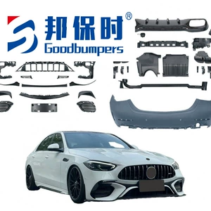 Suitable for Mercedes-Benz (15-18) W206 upgraded AMG front bumper, rear bumper, four-tube exhaust tips, full body kit 2022