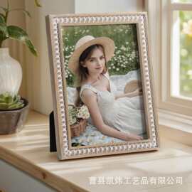 跨境木质创意做旧摆台相框 桌面照片框架可挂墙相册展示相框