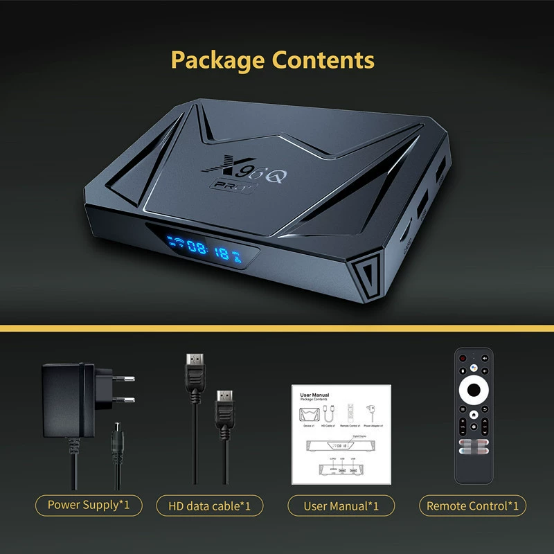 X96q Pro+Top Top Box 4G/32GB Android 14 WIFI6 H728 Гигабит HD ТВ-бокс