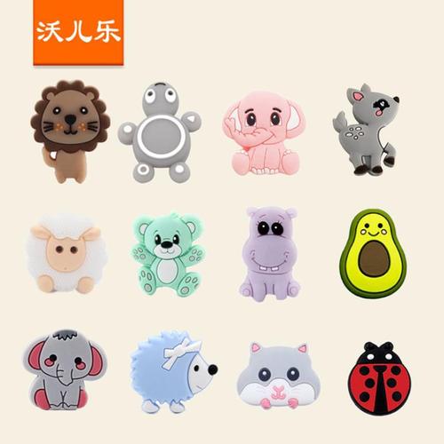 New product cross-border food grade silicone loose beads diy teether pacifier chain baby teething beads accessories