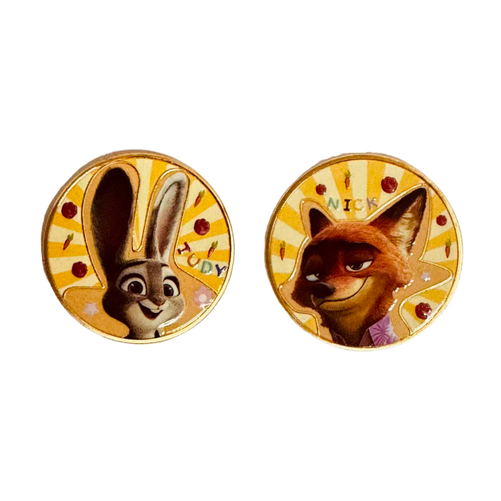 Monedas de Zoo Madden, monedas metálicas de animación, colecciones de regalos, medallones de metal estampadas.