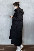 中戏剧学院同款羽绒服男女超长款大码过膝加厚情侣白鸭绒宽松校服