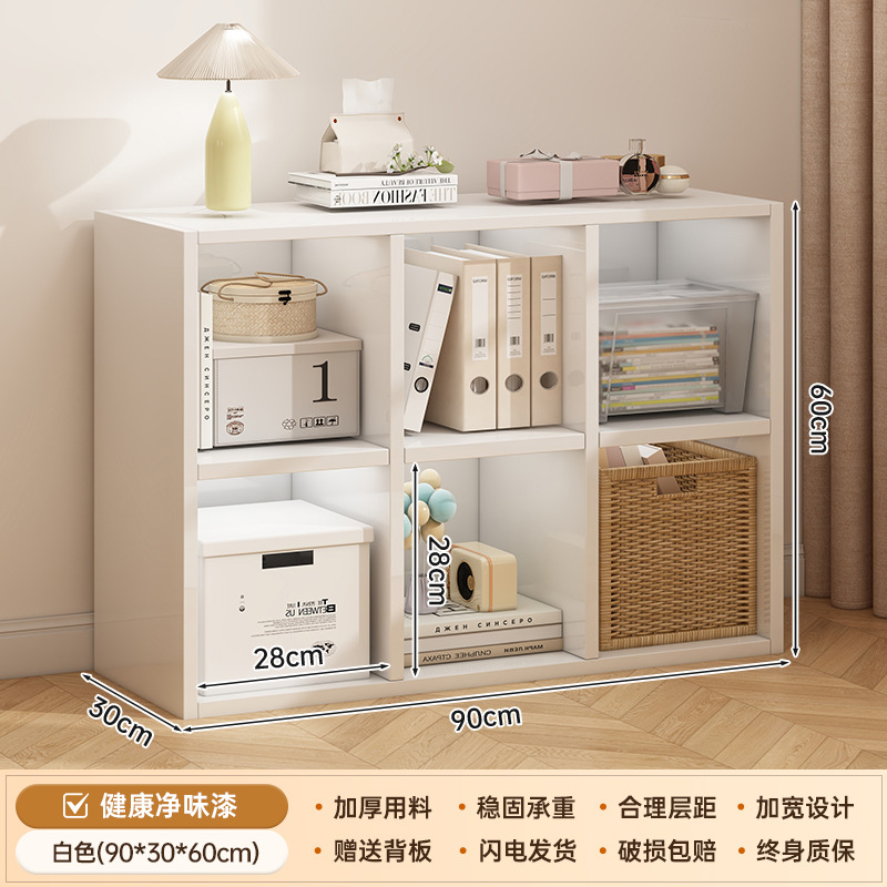 Estante de libro Estante de piso Estante de estantería sala de estar integrada contra la pared Estante de almacenamiento armario de almacenamiento dormitorio medio rodeado gabinete de celosía