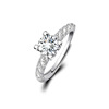 Fashionable classic adjustable wedding ring for beloved, light luxury style, one carat