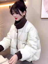 欧货高级感超好看短款立领羽绒棉服女2024秋冬新款小个子棉袄外套
