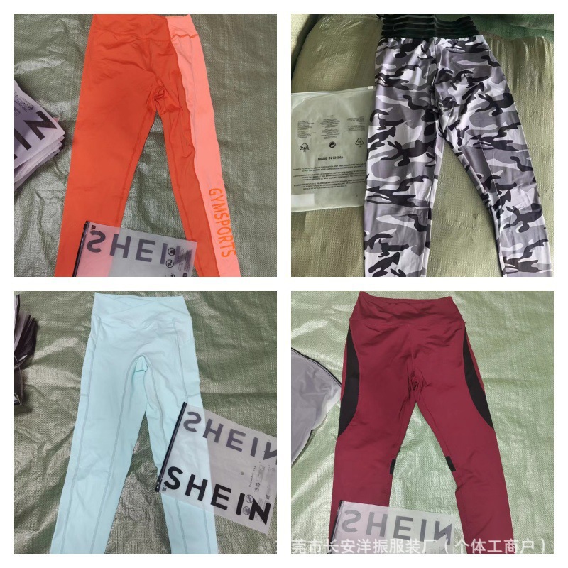 Marca de comercio exterior shein yoga fitness elástico de secado rápido pantalones deportivos para correr ejercicio transpirable al por mayor