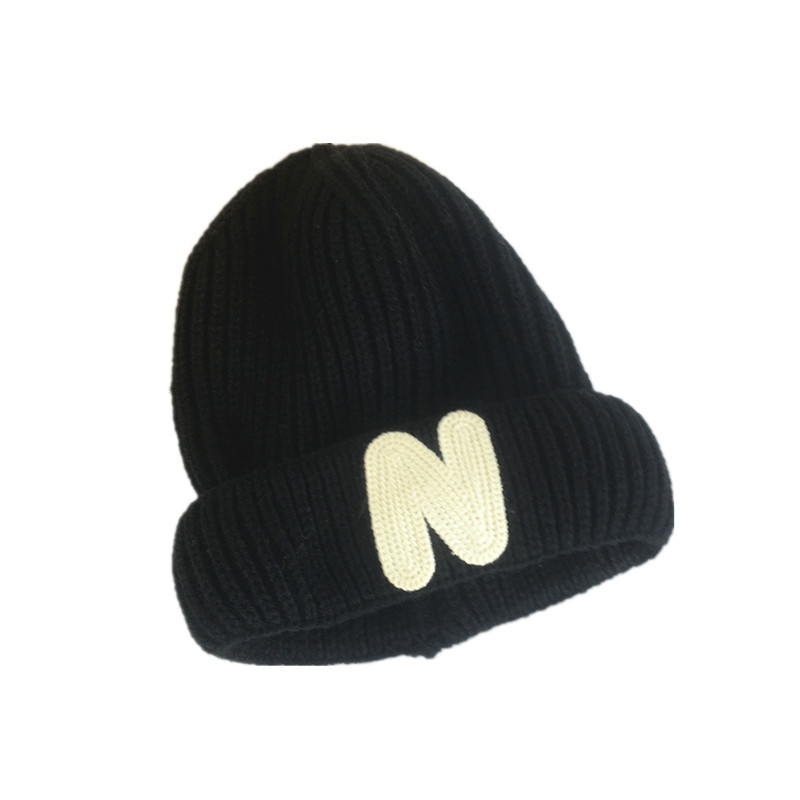 Unisex Children's wool hat baby cute autumn and winter letter cloth knitted hat boys and girls warm hat_voghion.com