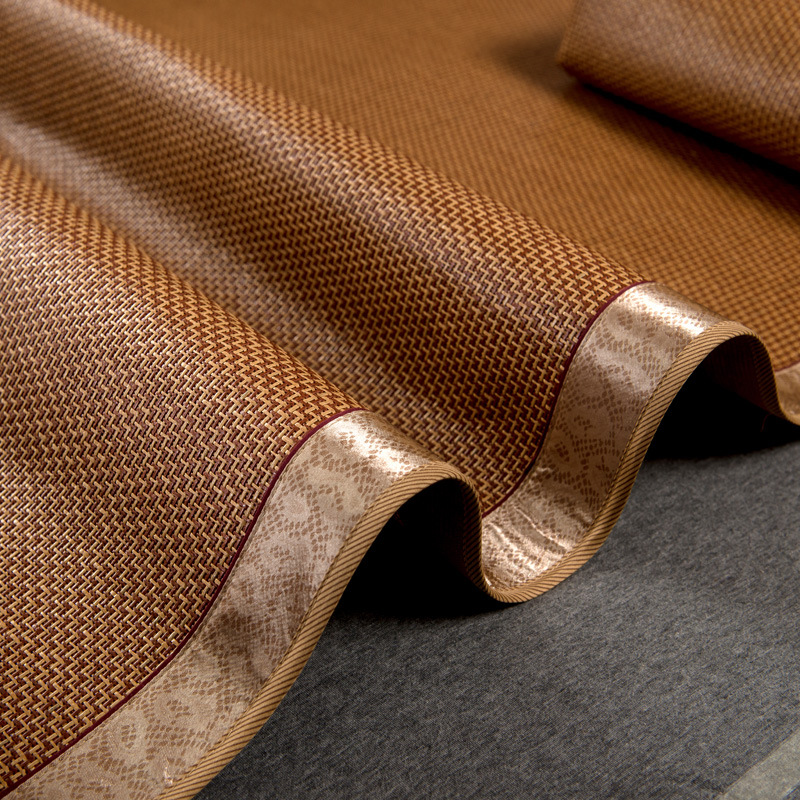 Summer New Three-Piece Rattan Mat Set, Foldable Summer Double Ice Silk Mat, Dormitory Cool Bamboo Mat Wholesale Delivery
