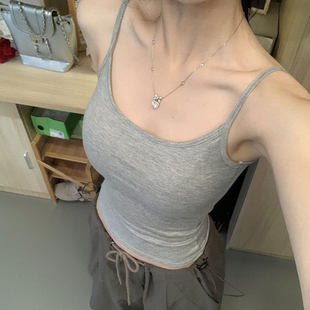 Cotton T-shirt, top with cups, base bra, beautiful back