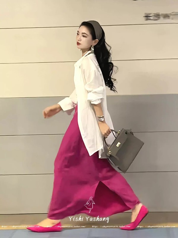 慵懒风气质御姐宽松休闲白色衬衫半裙女装2025秋冬新款时尚两件套|undefined