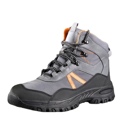 High-top anti-puncture and abrasion-resistant safety shoes for men in autumn and winter, anti-smash and puncture-resistant breathable safety shoes