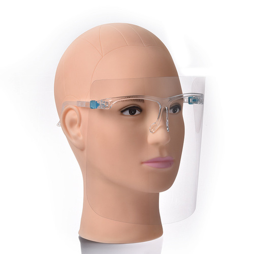 Frame mask telescopic temples transparent anti-fog cooking anti-oil fume droplet dental riding dental dental mask