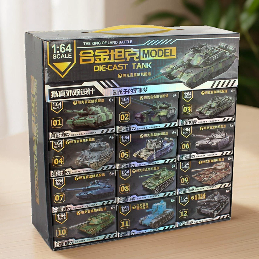 Мини-танк из сплава для мальчиков, серия, имитация сухопутных боевых военных моделей 1:64, детская игрушка, витрина, оптовая продажа