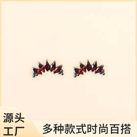 F136钛合金7颗马眼天然石0.9牙人体穿刺饰品耳钉唇钉耳骨钉配件