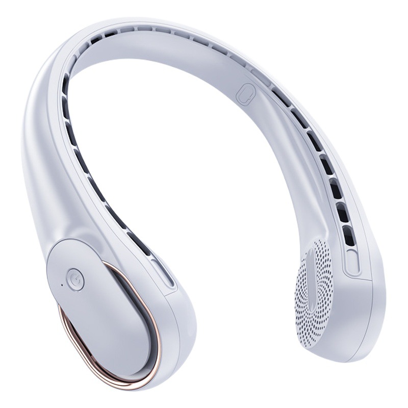 Usb estilo explosivo transfronterizo ventilador de cuello halter de Amazon ventilador de carga de cuello halter para exteriores ventilador de cuello halter silencioso sin hojas