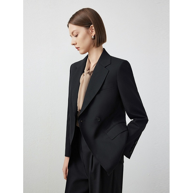 朗予姿羊毛复古通勤气质高级感职业西服女2025年秋季新款西装外套|undefined