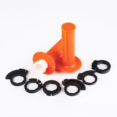 Off-Road Motorcycle Handlebar Grip Rubber Motorcycle Handle Cover - orange-self-locking-rubber-handle-cover