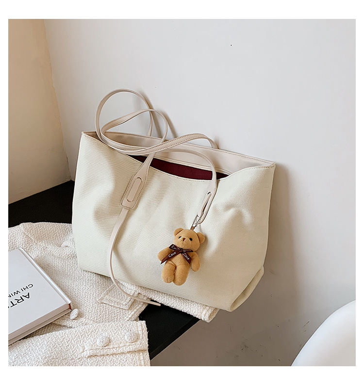 Sac Fourre-tout Simple En Toile De Grande Capacité display picture 8