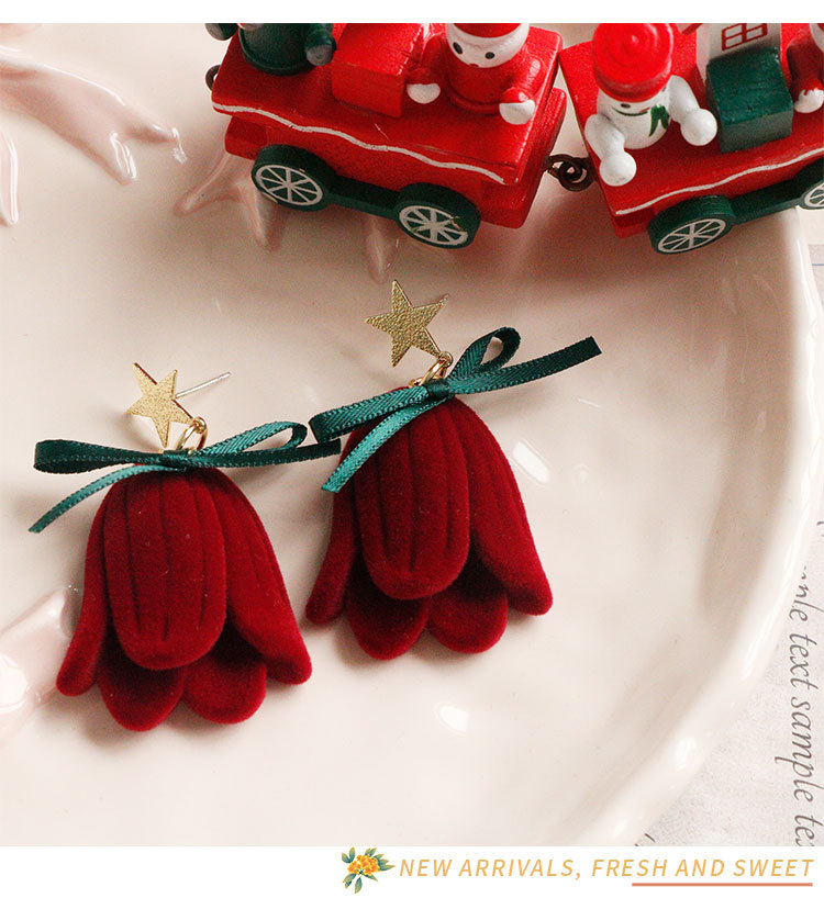Drop Earrings Classification 1 Pair Quantity 1 Pair Retro Star Bow Knot Tulip Resin Drop Earrings