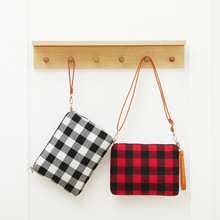 跨境新款简约潮流格子单肩手提包热销款斜挎手拿包时尚百搭肩下包