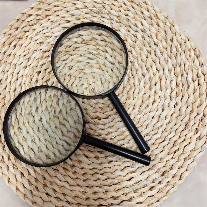 手持式放大镜老人看书高清玻璃阅读儿童学生点火实验款大号便携式