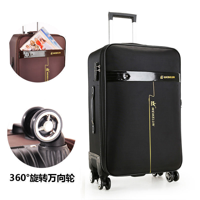 Método de maleta de viaje Oxford Bra-bar, maleta de moda para hombres y mujeres, maleta de estilo coreano, lienzo, caja de código, maleta de cuero.