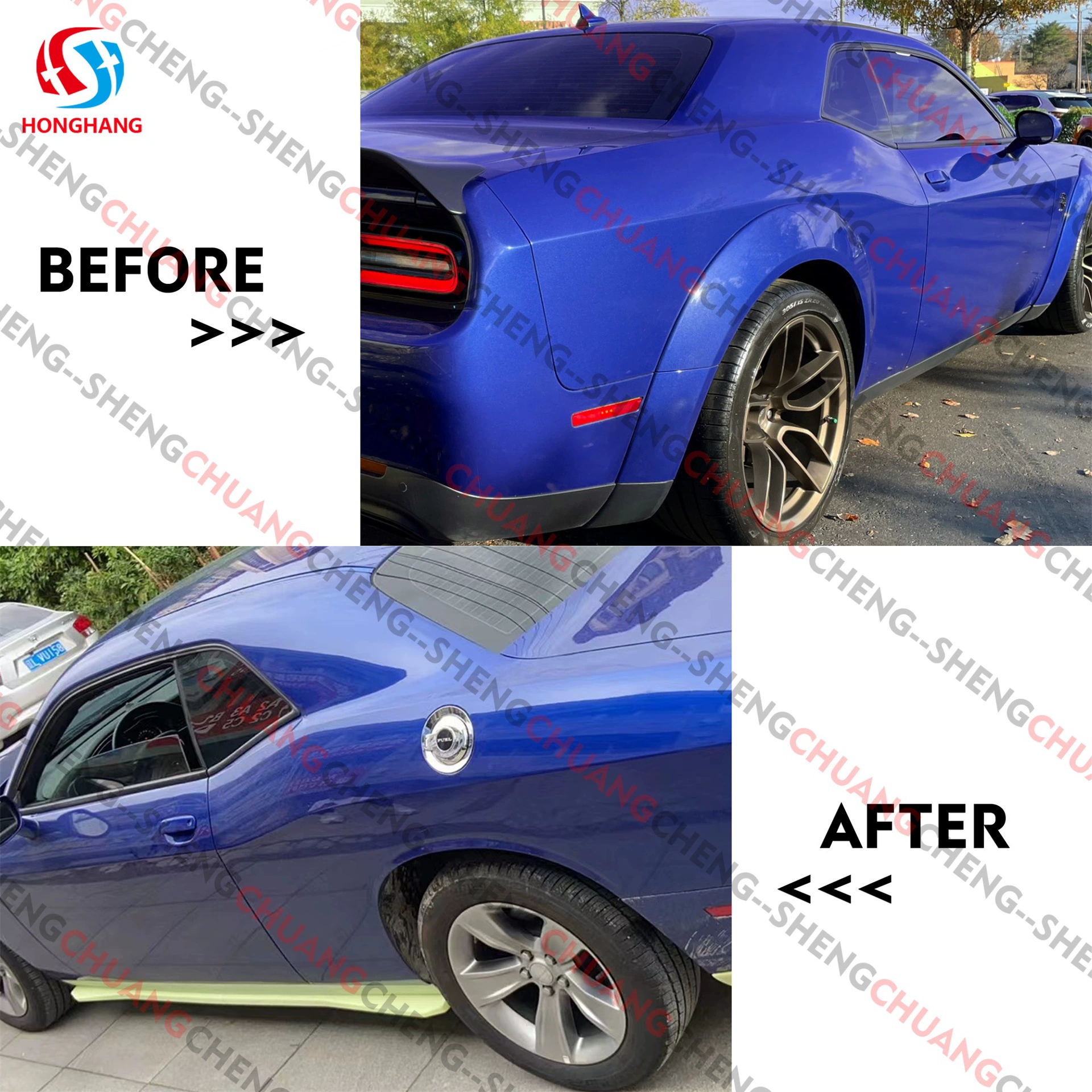 Подходит для Dodge Challenger SRT 2011 и позже, доработанный порог, интегрированный боковой спойлер, небольшой окружной элемент