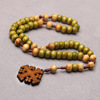 Organic wooden rosary, necklace, accessory, European style, wholesale