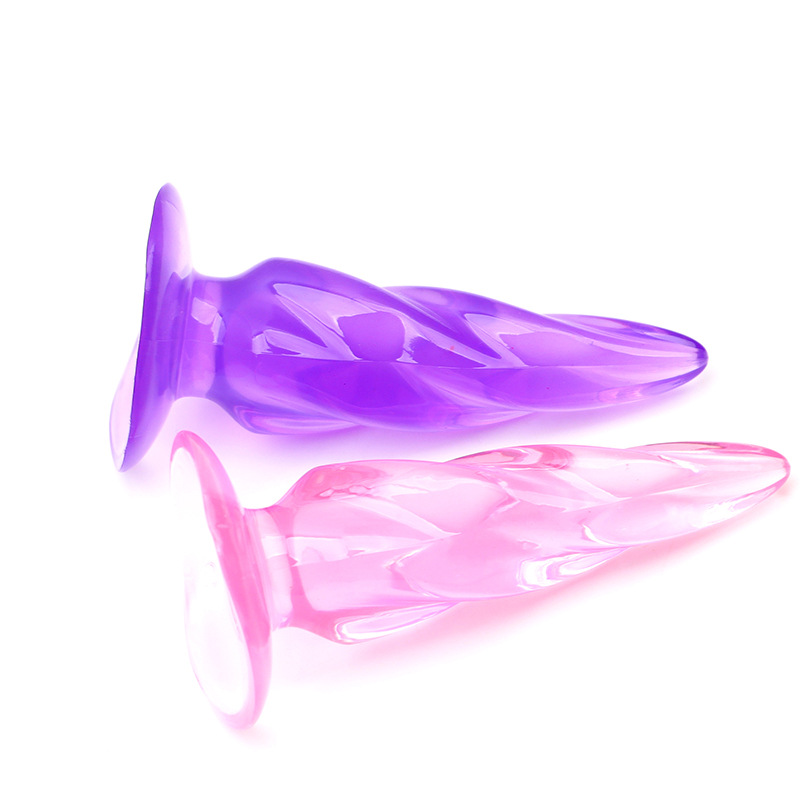Crystal Anal Plug Bead Strip, Purple TPR Training Toy for Adults — detail image 8
