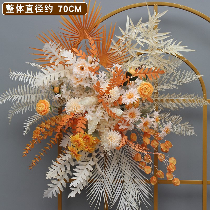 批发新款婚庆大款地排花绢花成品装饰尤加利花排台路引婚礼花艺|undefined