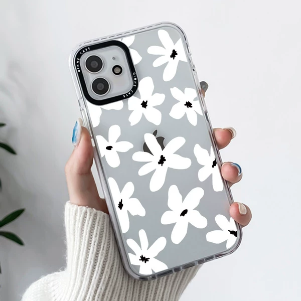 White, flowered