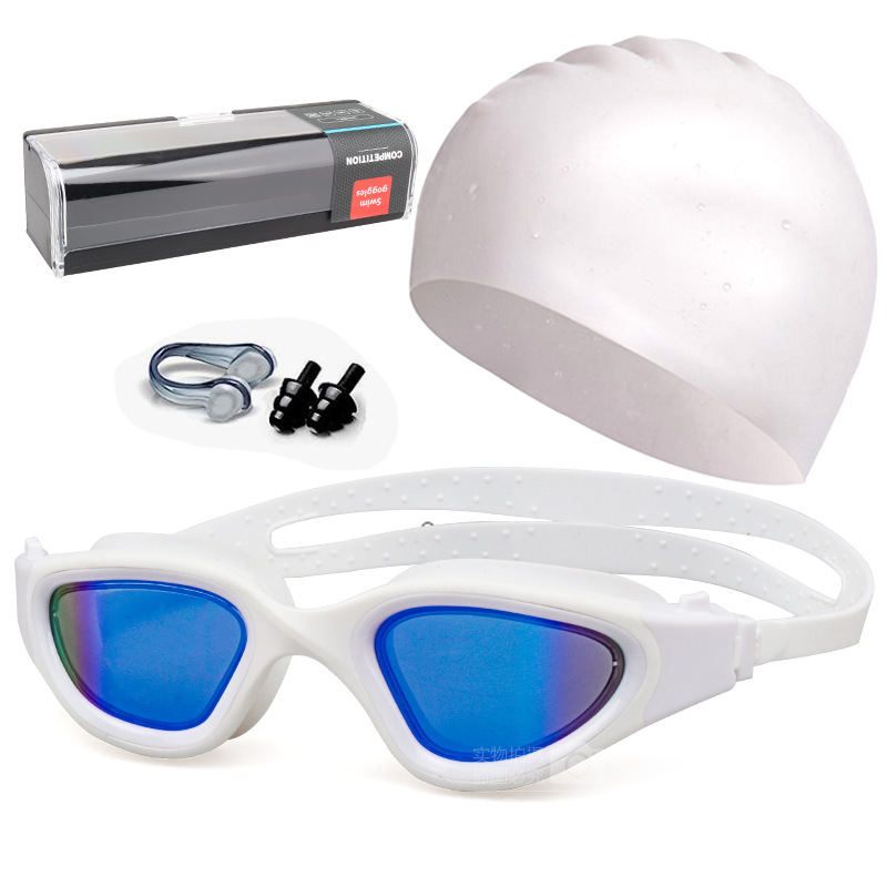 순수한 흰색 도금 블루 세트