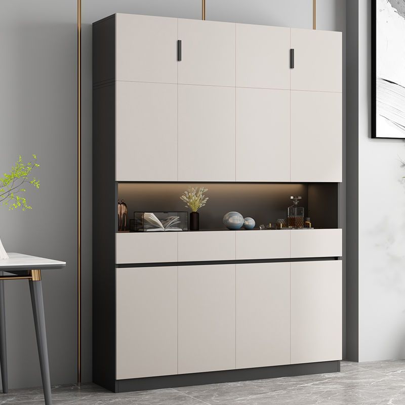 Solid Wood Sideboard Modern Simple Storage Cabinet Restaurant Kitchen Living Room Wine Cabinet Storage Cabinet Wall Multi-Functional Cabinet