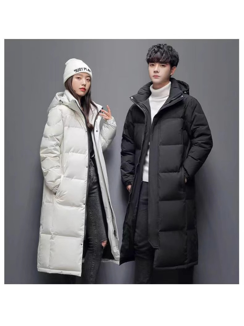 Winter long down jacket with down for men and women for leisure with…
