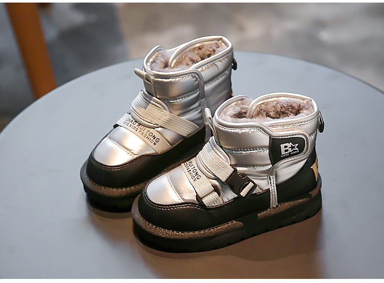 Bottes de neige d'hiver pour enfant chaussures fourrées chaudes_voghion.com