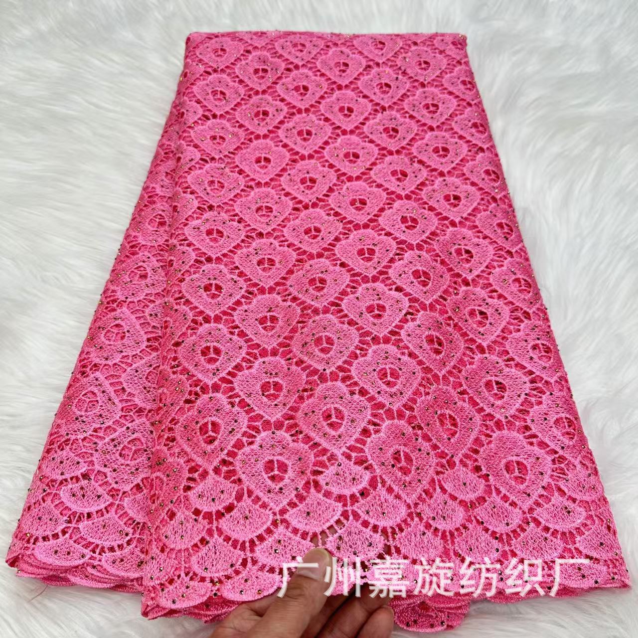 Embroidery lace swiss cotton非洲镂空刺绣蕾丝水溶连衣裙绣花布