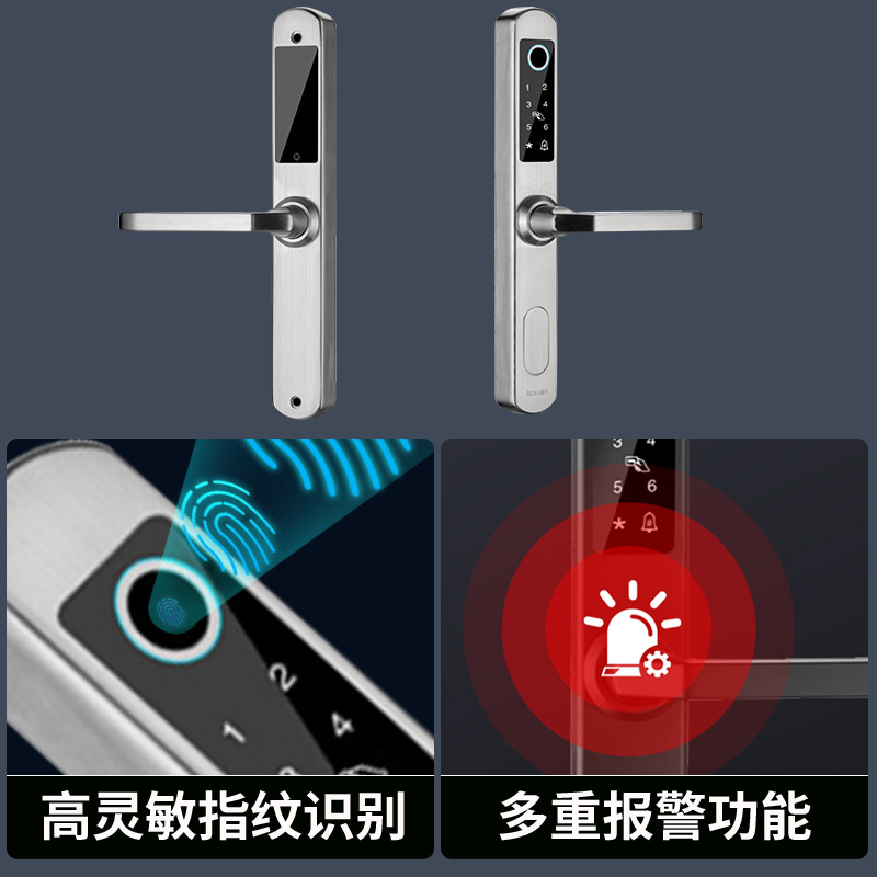 Acero inoxidable 304 roto puente aluminio de doble cara cerradura de huellas dactilares puerta del patio cerradura de la Puerta de Hierro cerradura de la contraseña electrónica al aire libre a prueba de agua