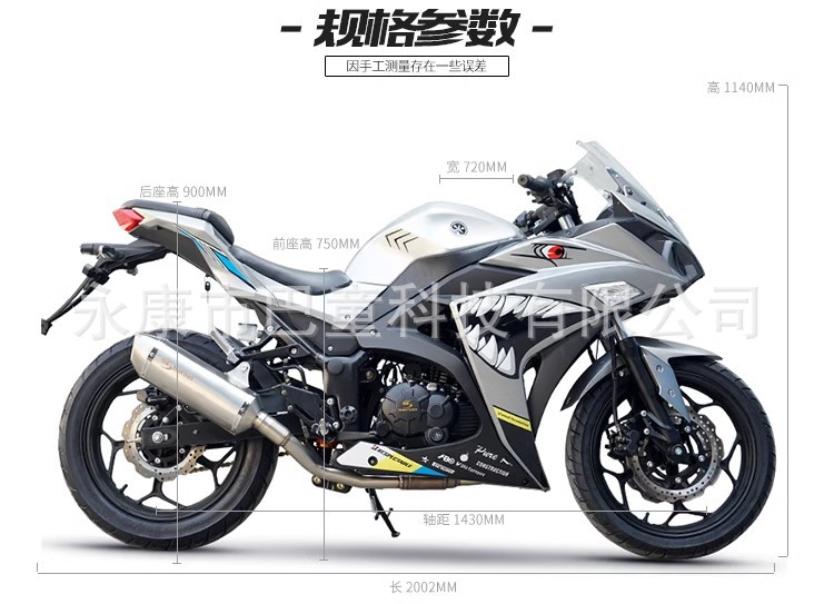 Little Ninja 250C Fuel Vehicle Kawasaki H2 Horizon Road Racing Motorcycle V6 Motorcycle Twin-Cylinder R3 Sports Car