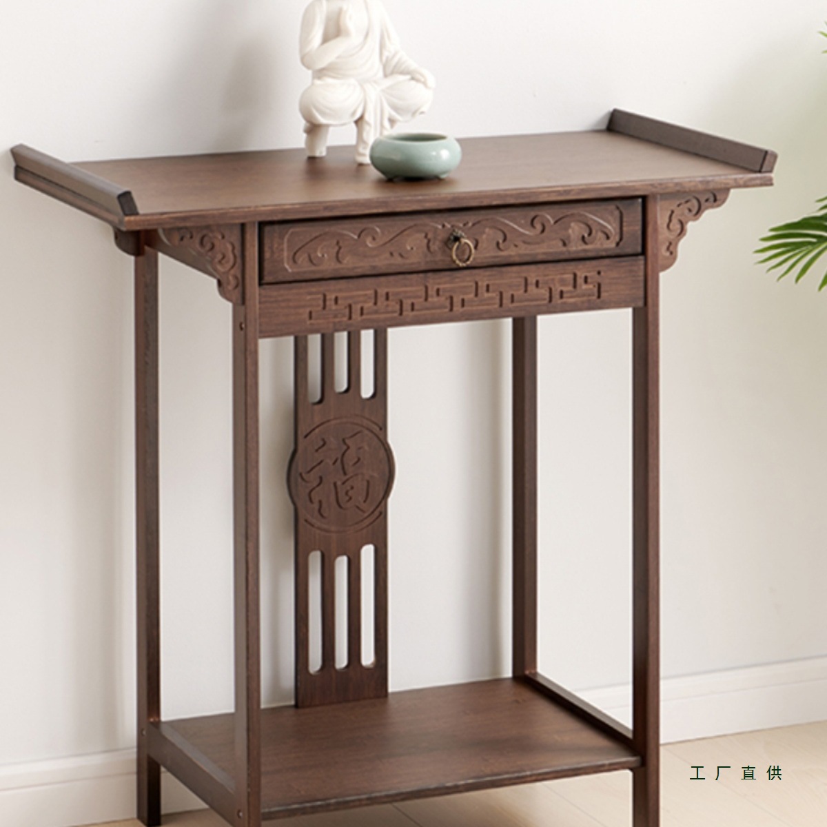 Buddhist Altar Table for Home Use, Simple Foyer Incense Altar, God of Wealth Offering Table, Shrine Cabinet, Modern Style