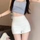 White Suit Shorts Women's Summer Outer Wear High Waist A- Shown Tight Stretch Small Anti-Light Safety Bottoming Hot Pants