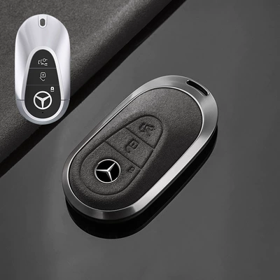 glc a180 eqb car: Car key bag - no-specifications-mercedes-benz-c-tarnish-aluminum-alloy-cement-ash-suede-single-shell
