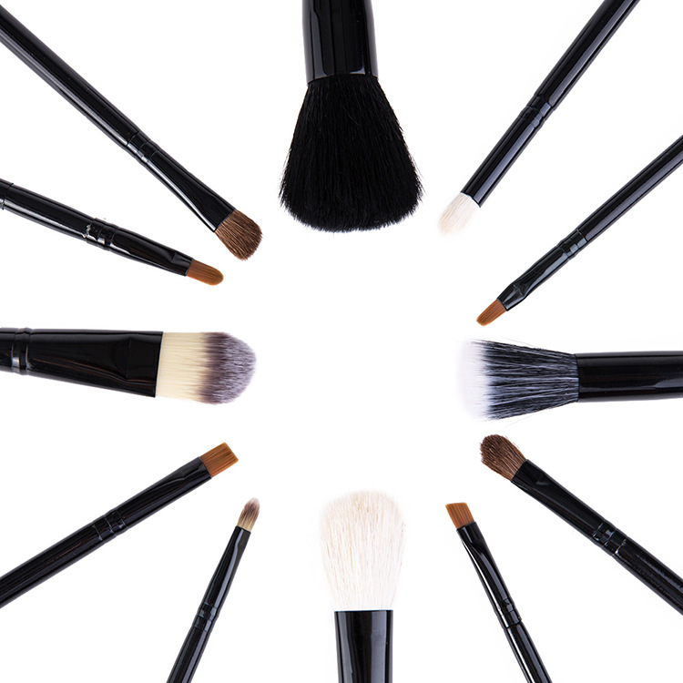 Wholesale of foreign trade quality products: 12-piece makeup brushes, wool cylinder makeup brush sets, 12-piece cylindrical makeup brushes, makeup tools undefined