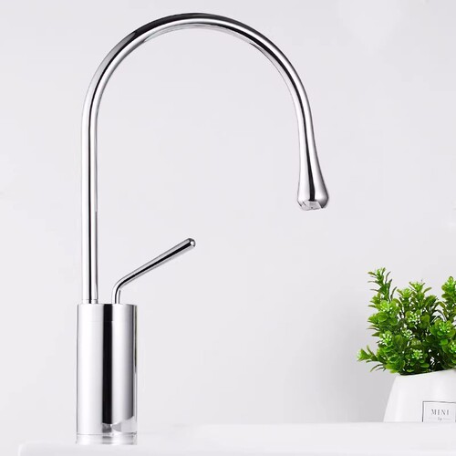 Copper basin hot and cold faucet wash basin black wash basin above basin bathroom cabinet faucet white water drop faucet