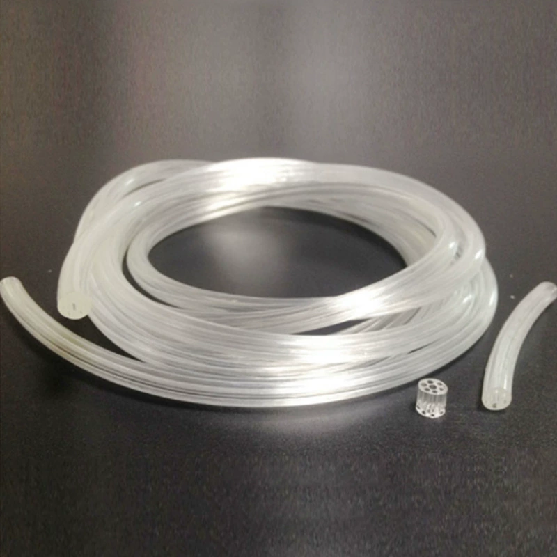 Прямая поставка с фабрики силиконовая резина ПВХ отверстие для корня лотоса резиновая трубка прозрачная силиконовая круглая трубка с несколькими отверстиями для экструзии труб специальной формы