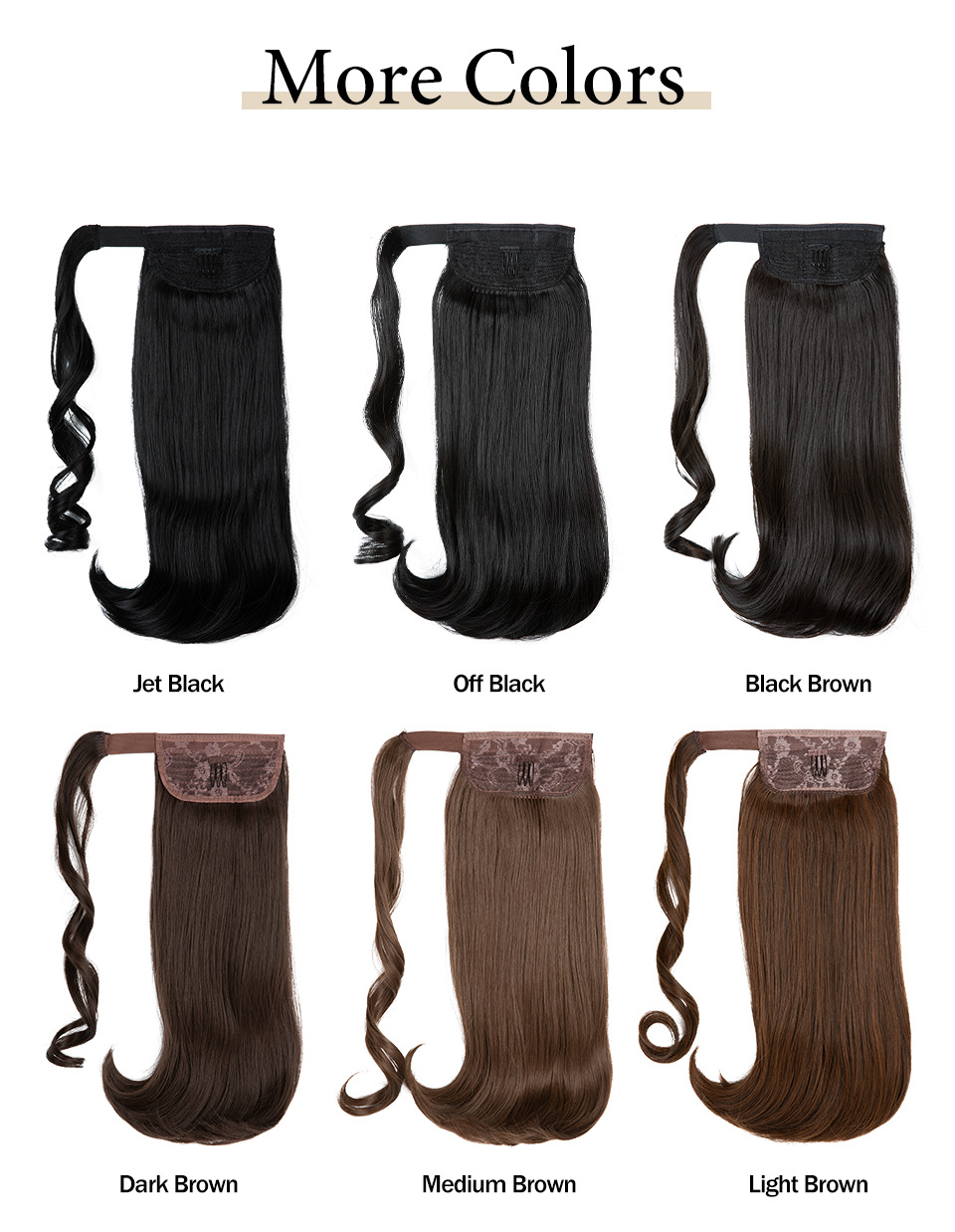 Peluca de seda de alta temperatura transfronteriza con clip, cabello largo, cola de caballo, bobinado femenino, micro rizo natural, fibra química, fabricante de cola de caballo, comercio exterior_voghion.com