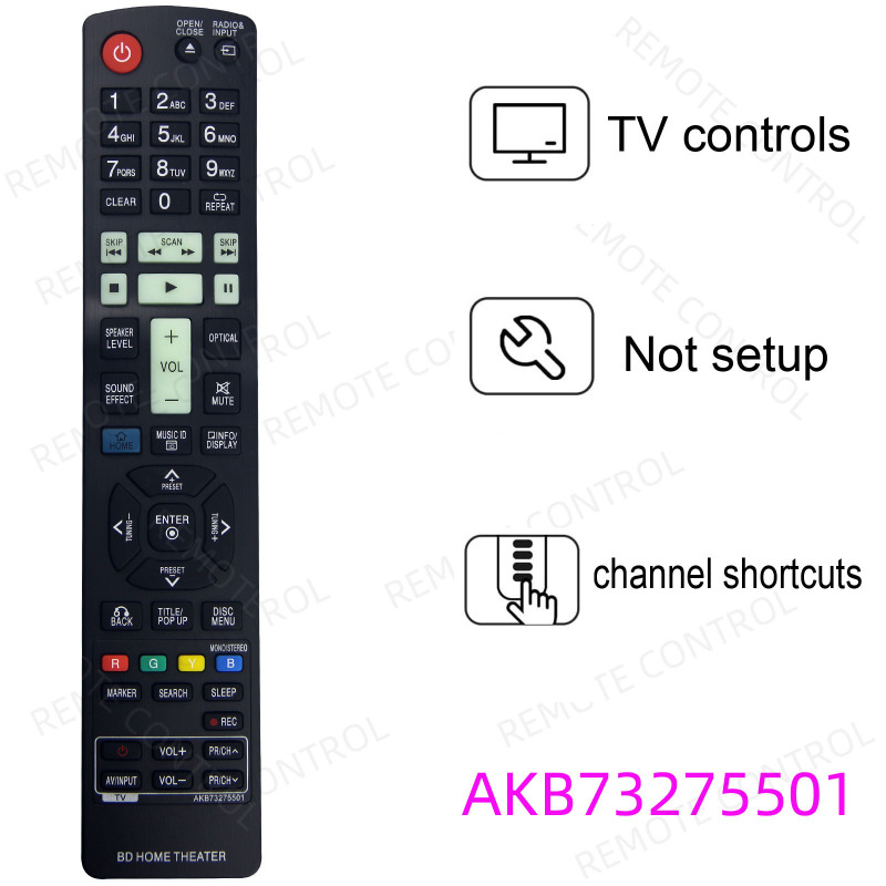 Suitable for Lg Blu-Ray Dvd Remote Control Akb73275501 Akb73635401 Akb73635402 Suitable for Lg Blu-Ray Dvd Remote Control Akb73275501 Akb73635401 Akb73635402