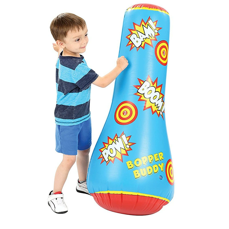 Оптовая продажа фабрики ПВХ надувной тумблер детский вентиляция реквизит детский мешок с песком игрушка боксерский столб боевого столба