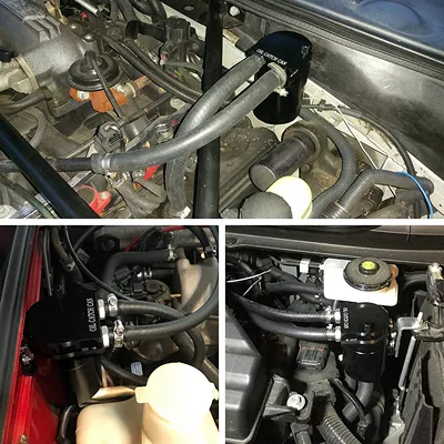 Fuel tank, pot exhaust gas filter oil