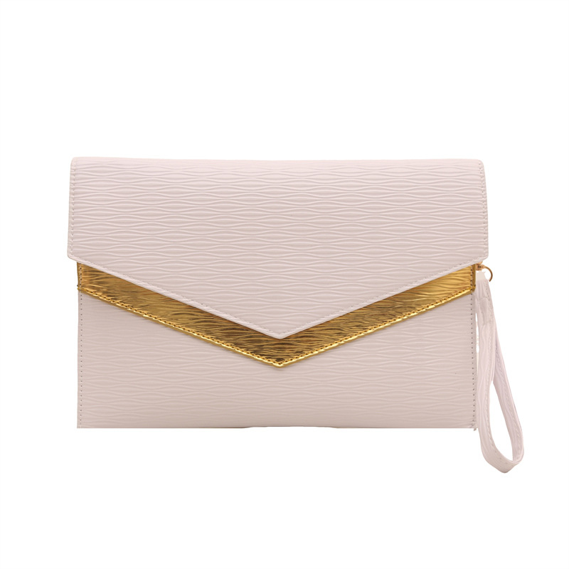 Bolso de sobres de mano de tendencia transfronteriza 2025 primavera nuevo estilo coreano personalidad moda casual temperamento color de contraste bolso de banquete